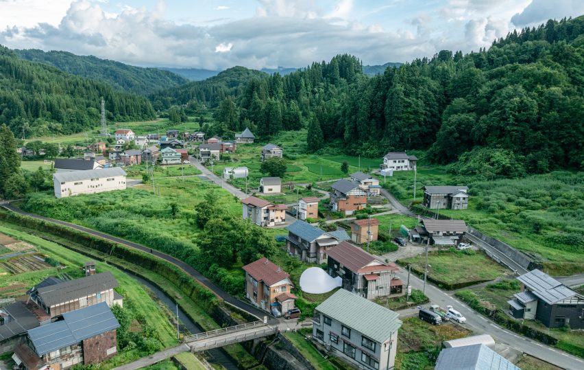 Bird's-eye view of MAD art installation