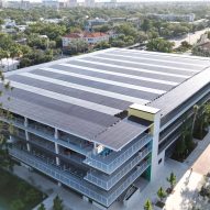 Roof with solar panels