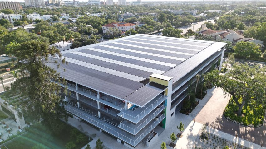 Roof with solar panels