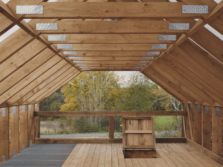 Garden pavilion made of timber