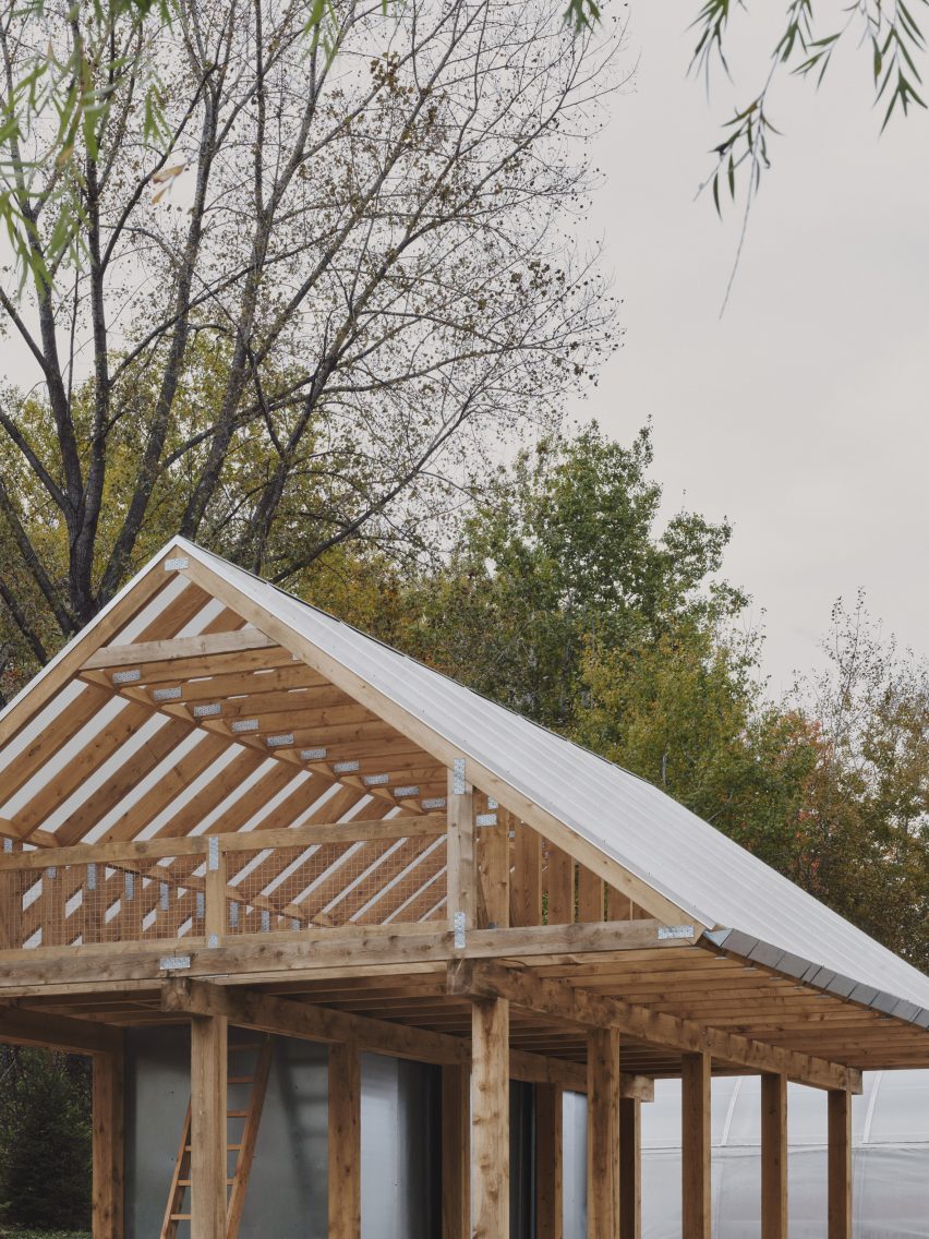 Garden pavilion made of timber