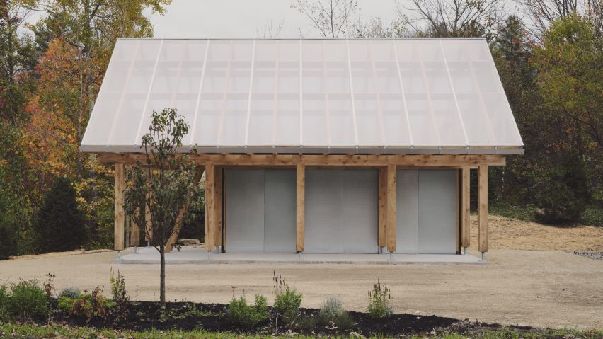 Garden pavilion made of timber