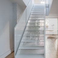 A metal staircase
