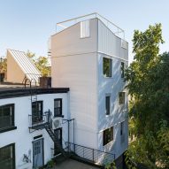 Modu uses metal tower structure to expand Brooklyn townhouse