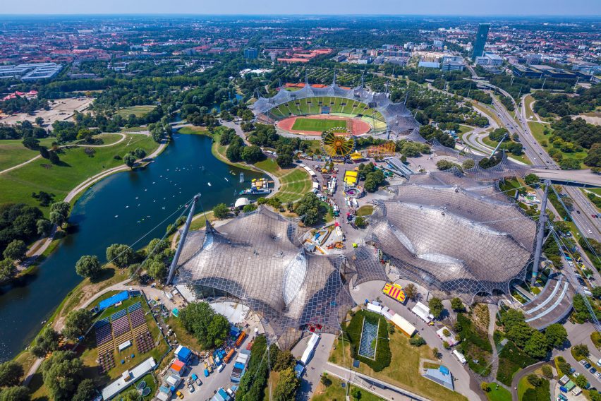 Olympiapark, by Behnisch & Partner and Frei Otto, Munich 1972