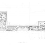 Site plan of The Natural History Museum gardens by Feilden Fowles and J&L GIbbons