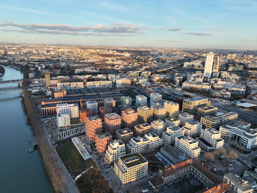 Aerial view of Olympic Village in Paris by Dominique Perrault