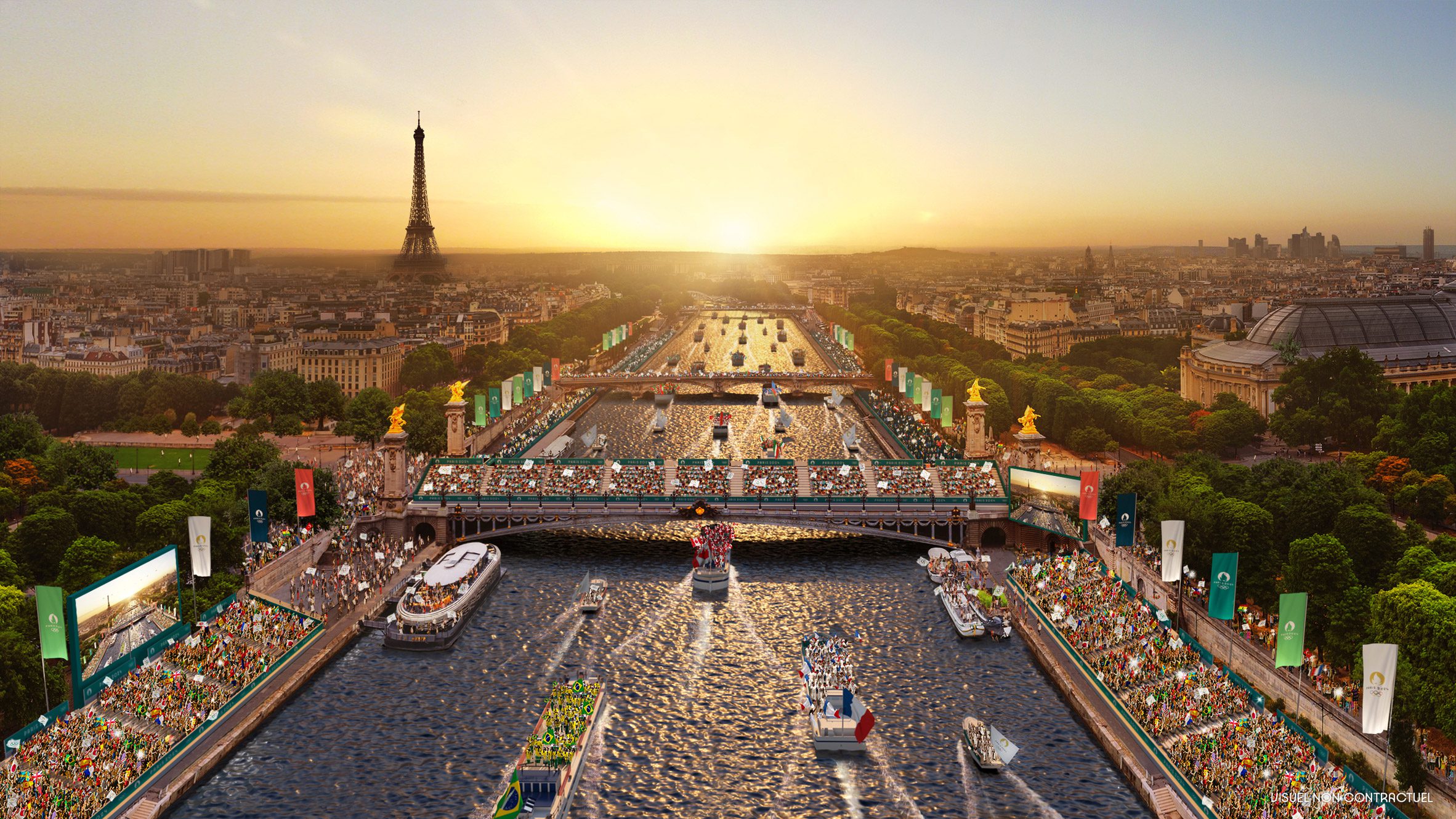 Visualisation of the Paris 2024 opening ceremony on the Seine