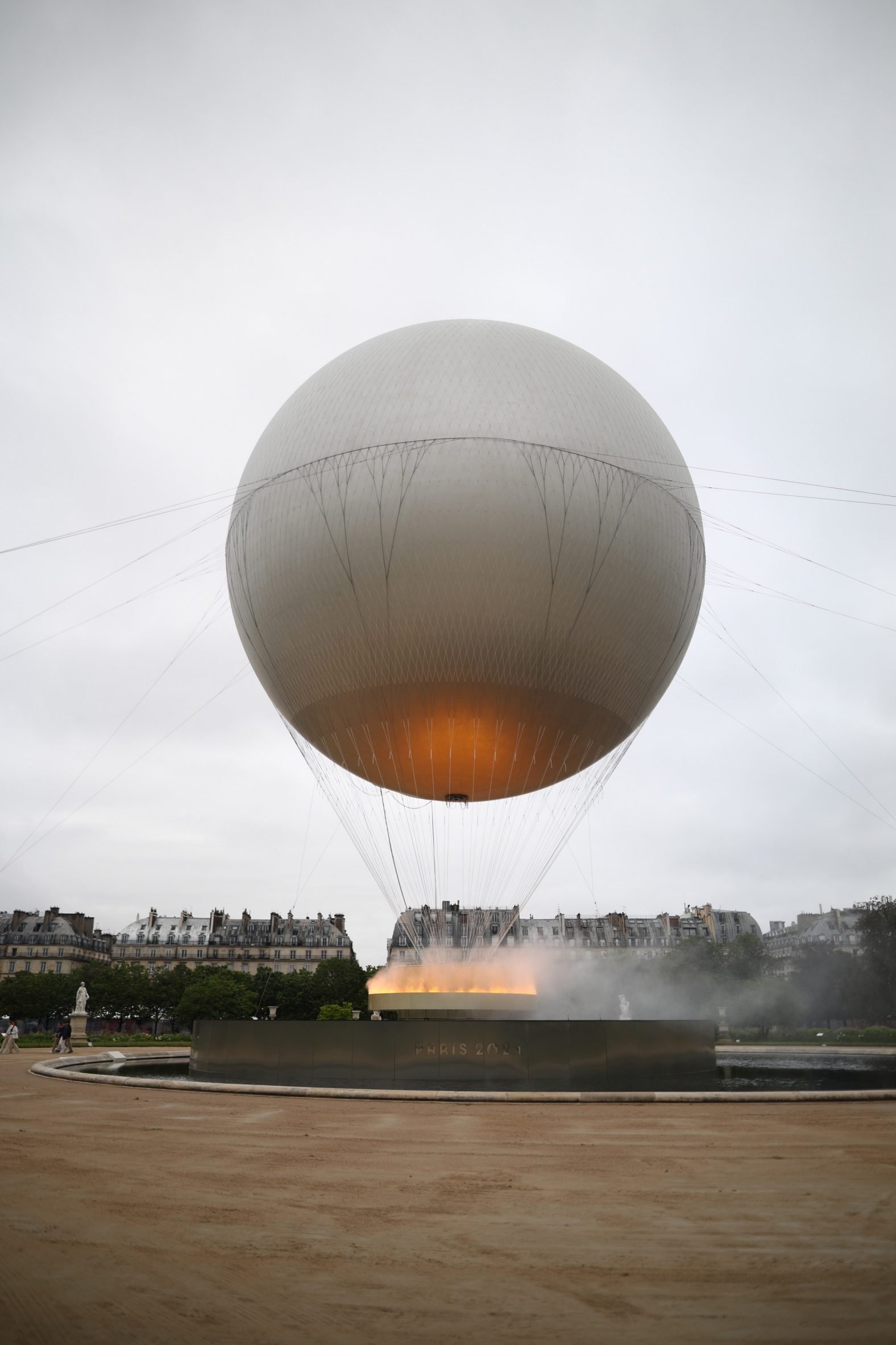 Paris 2024 Olympic cauldron that looks like a hot-air balloon