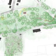 Site plan of The Park of Memories by SOA Architekti