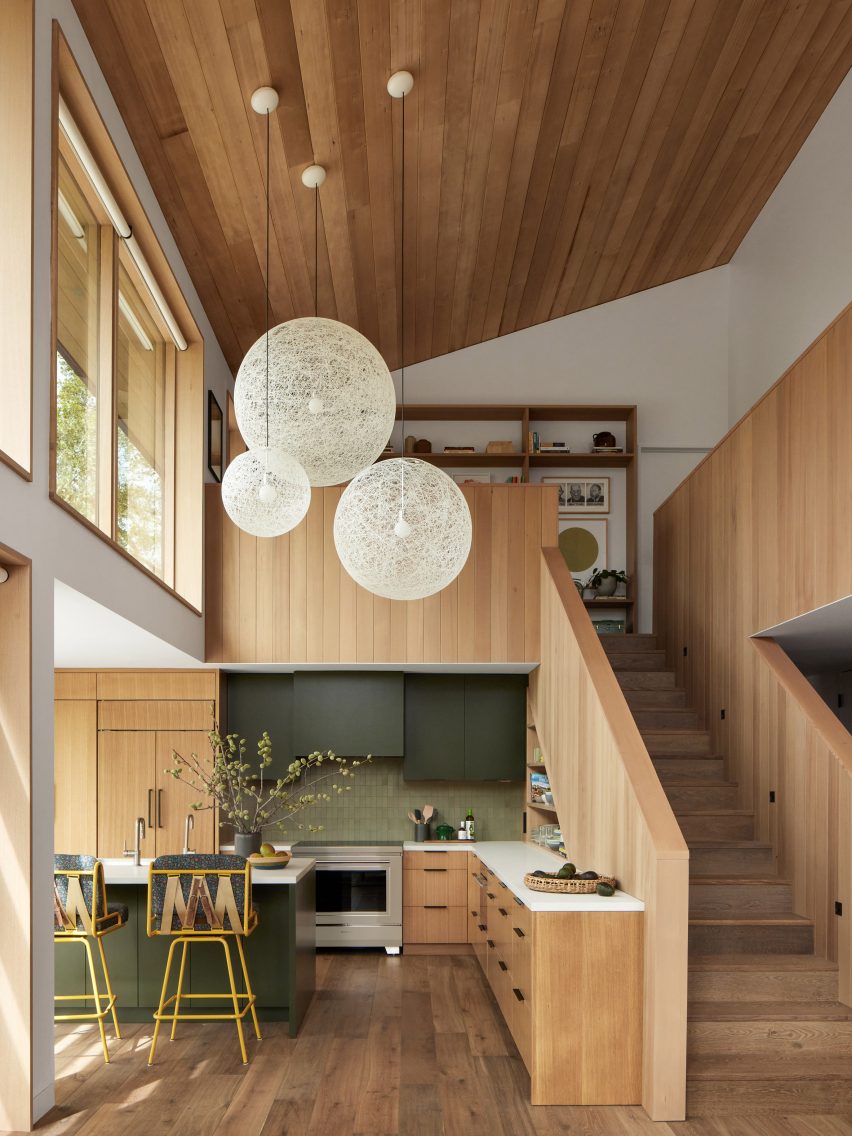 Wood-clad kitchen
