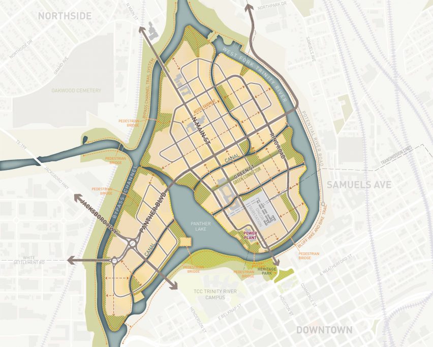 Plan of Panther Island Project by Lake Flato