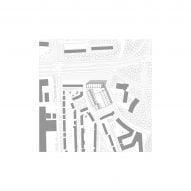 Site plan of Miller Apartment Building by Martens Willems & Humblé Architecten