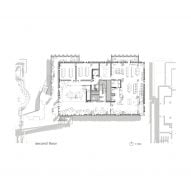 Plan of University of Melbourne Student Pavilion by KoningEizenberg