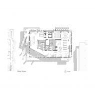 Plan of University of Melbourne Student Pavilion by KoningEizenberg