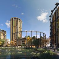 RSHP to transform world's largest cluster of Victorian gas holders into housing