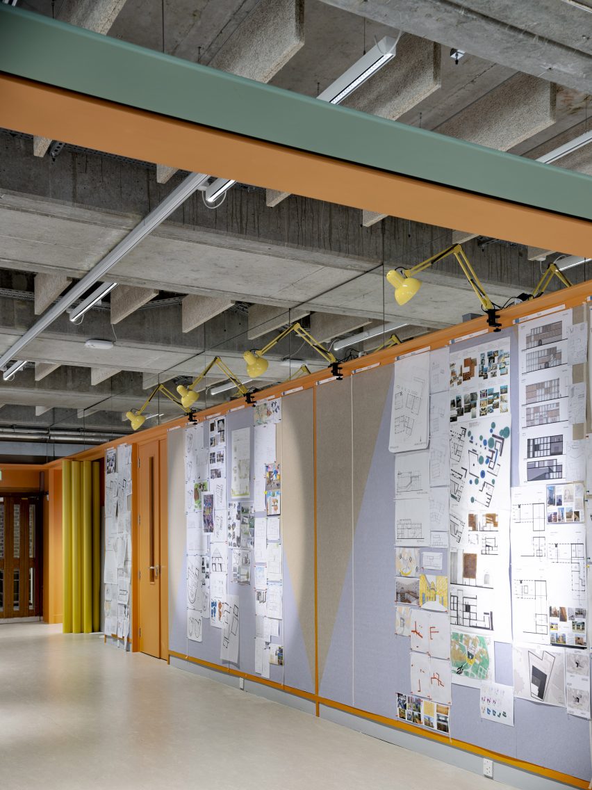 Pinboards of University of Kent building by Sam Jacob Studio