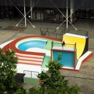 Raphaël Zarka adds colourful skatepark in front of Centre Pompidou