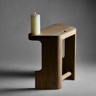 EJM Studio's Pew stool reimagines traditional church pews with "tricky angles and curves"