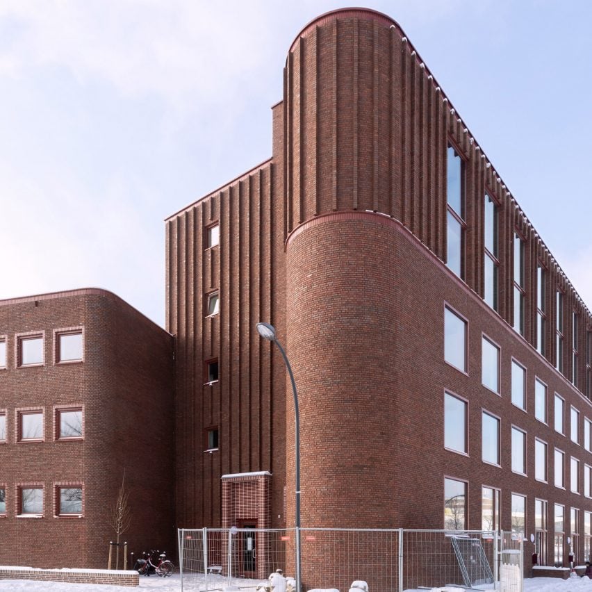 Martens Willems & Humblé Architecten clads Netherlands apartment block in red brick