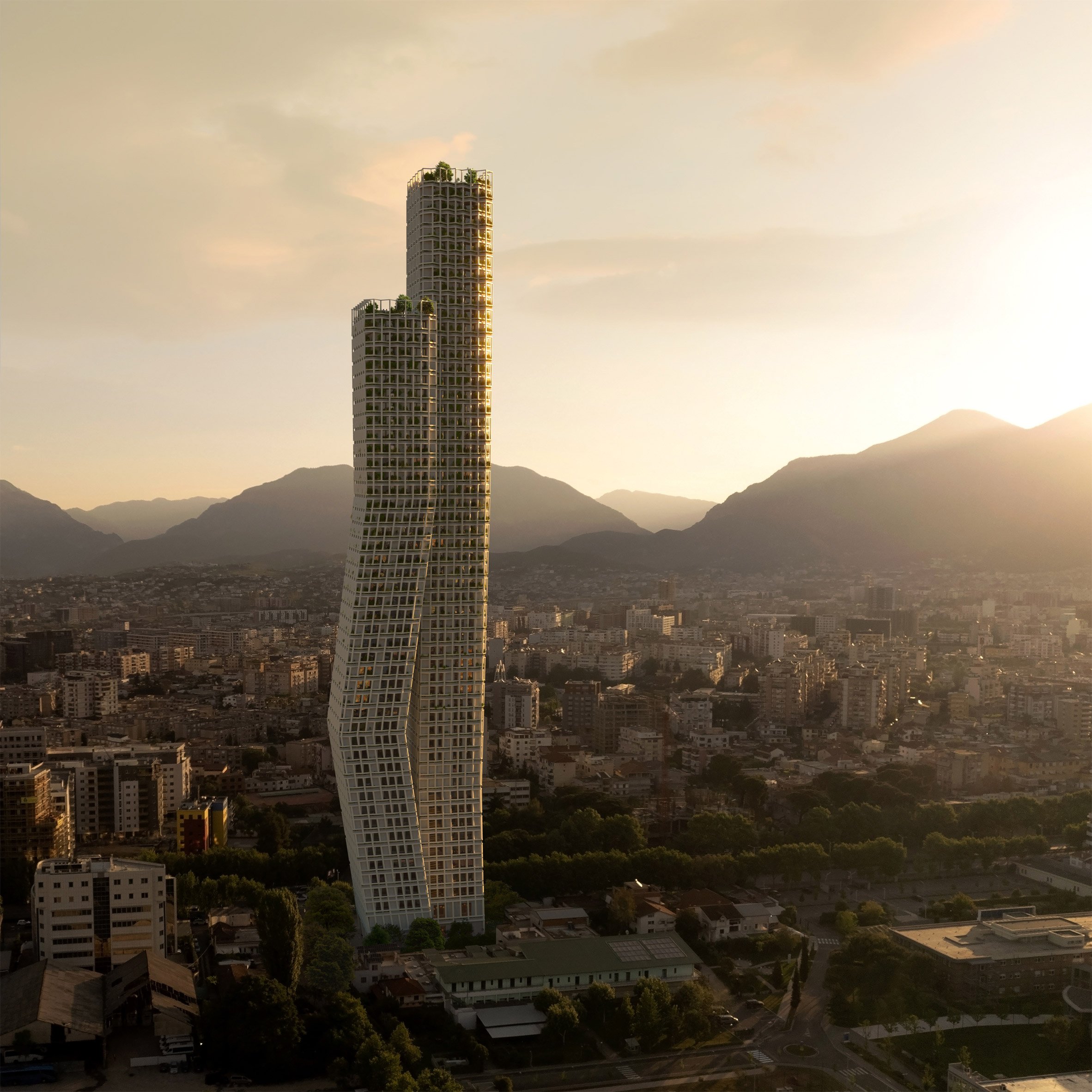 Bond Tower in Tirana by OODA