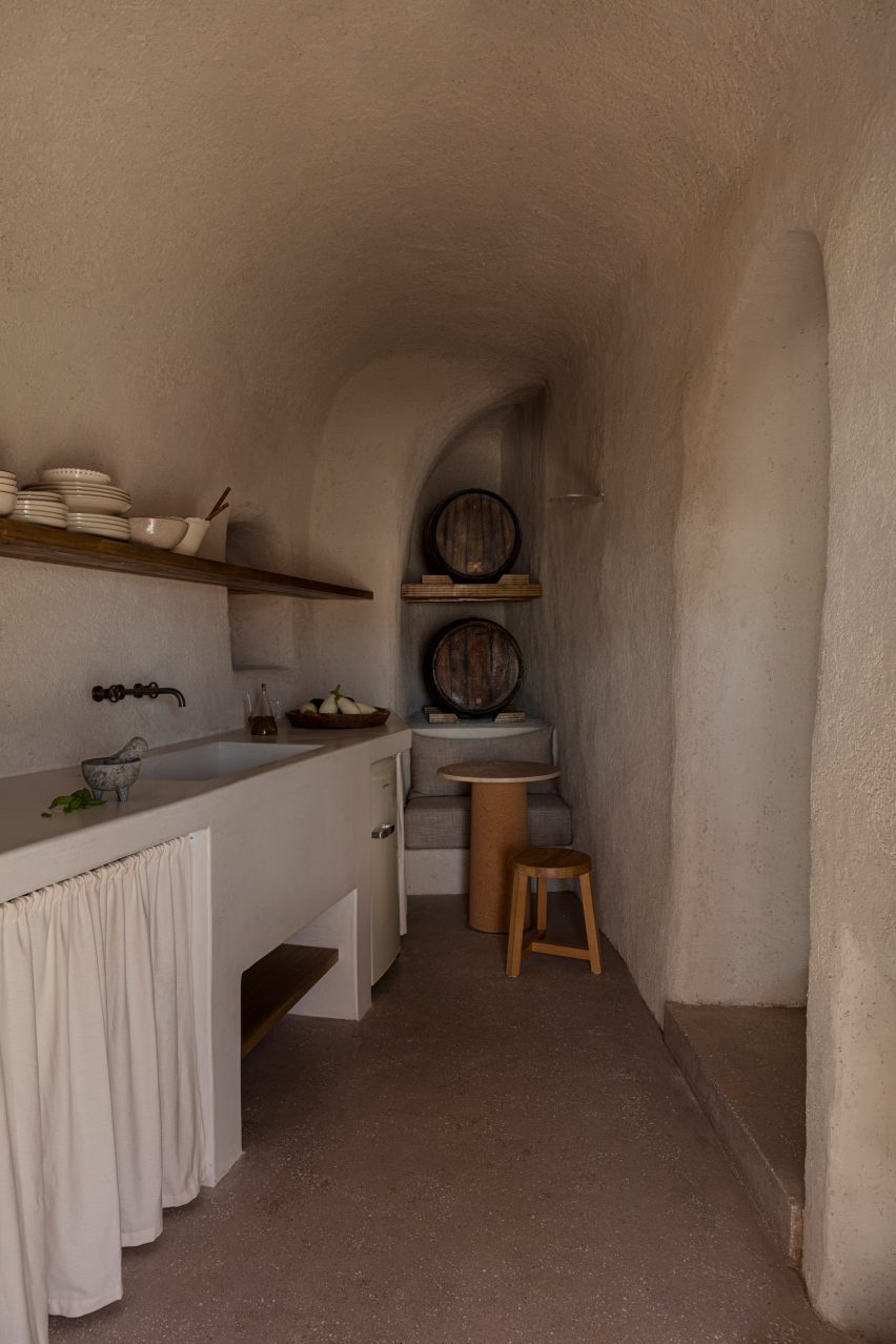 Kitchen interior within Summer House in Mesaria