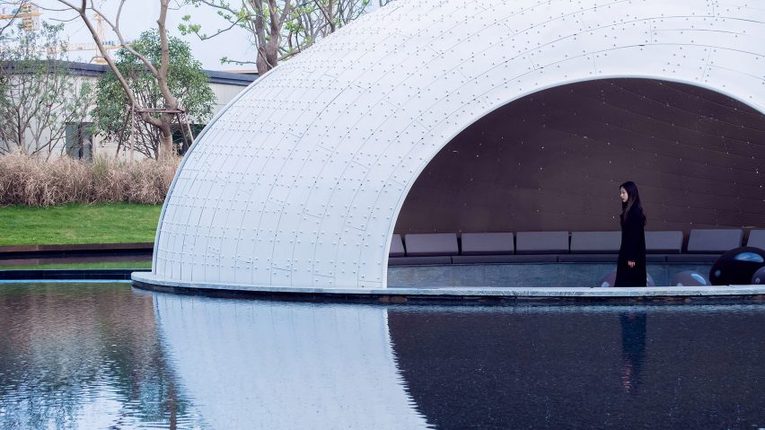 White metal pavilion in China