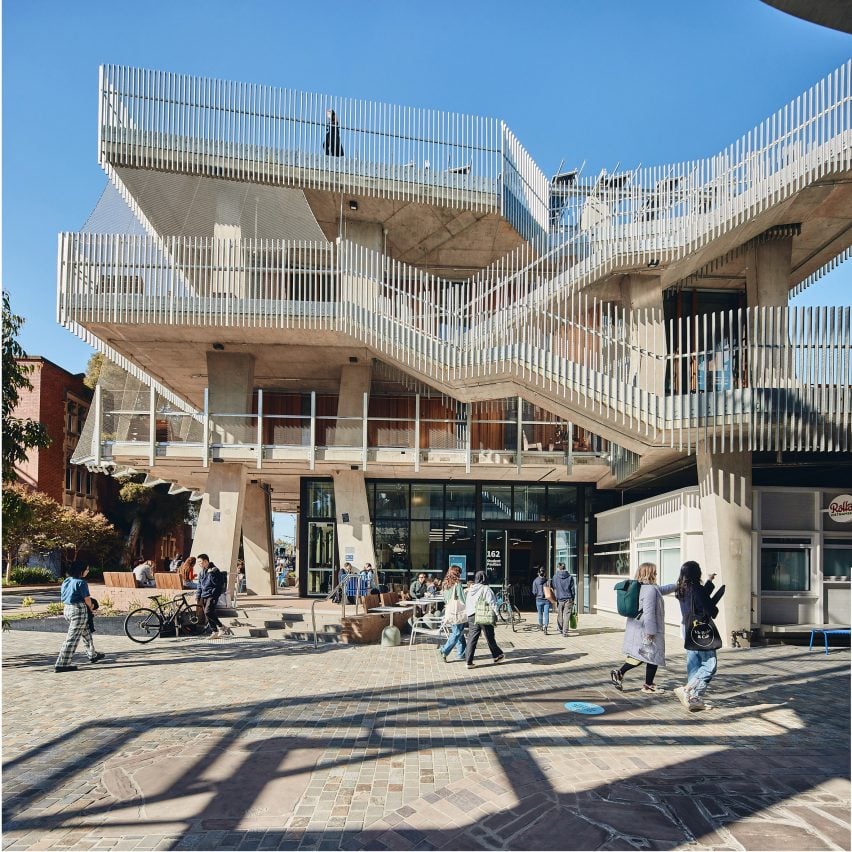 Exterior view of Student Pavilion at the University of Melbourne