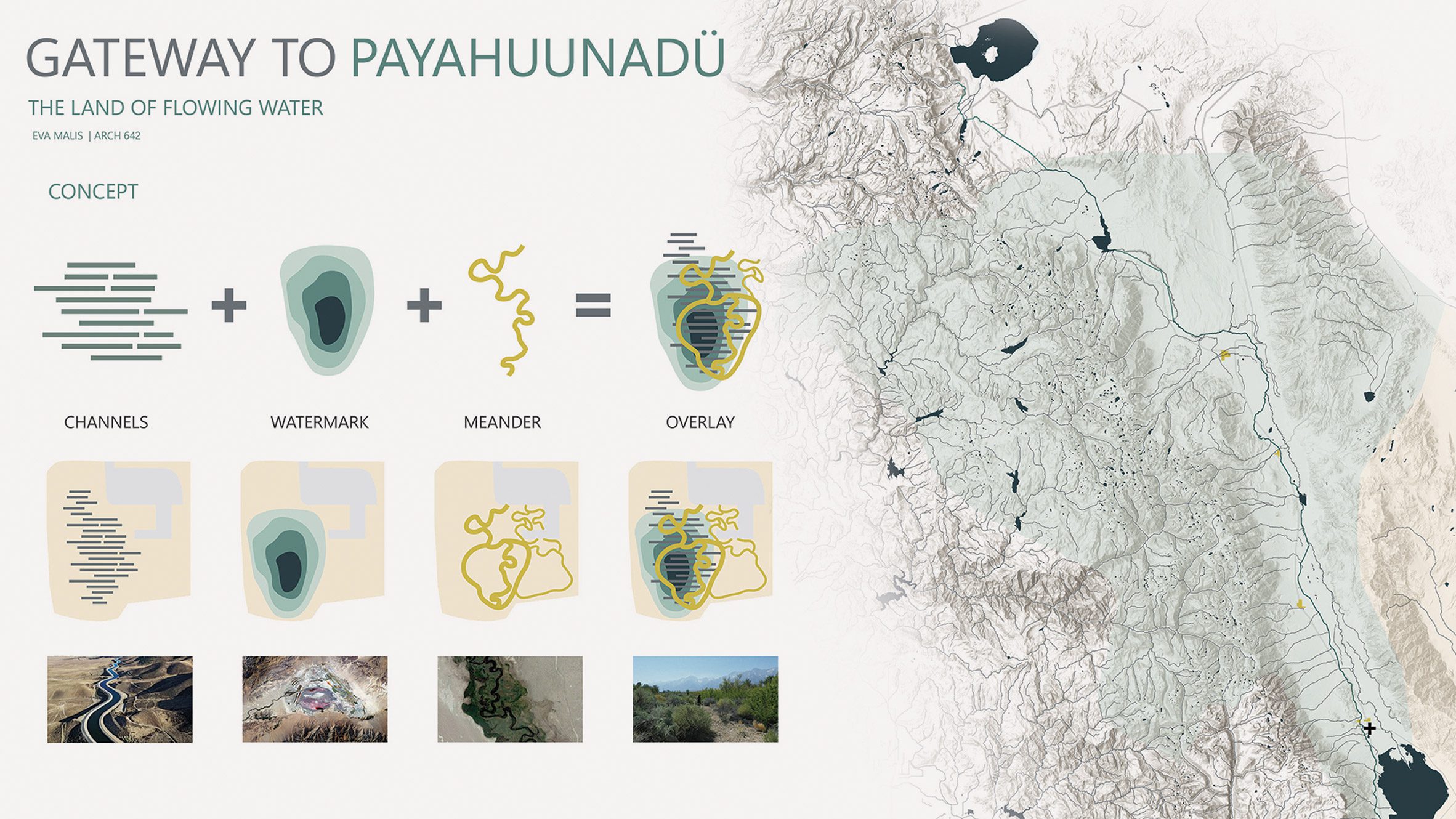 Visualisation of a landscape site design.