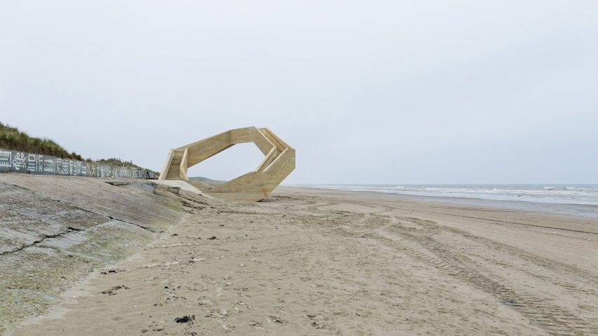 Concrete lookout point in Belgium