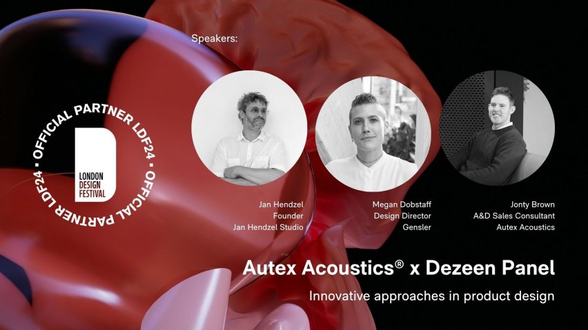 Graphic for Autex Acoustics x Dezeen discussion panel