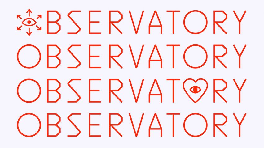 Graphic with the word "observatory" repeated