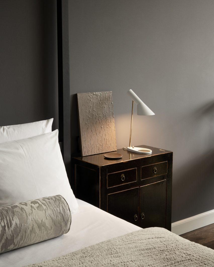 Louis Poulsen lamp on bedside table