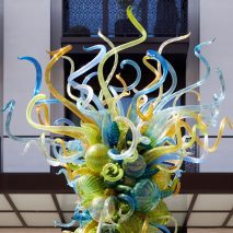 Photo of Dale Chihuly installation at Chelsea Barracks