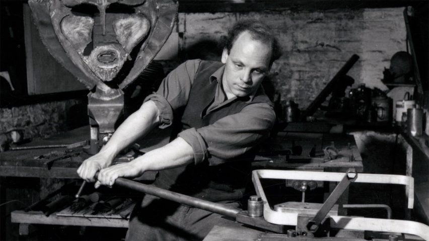 Photo of a person making furniture