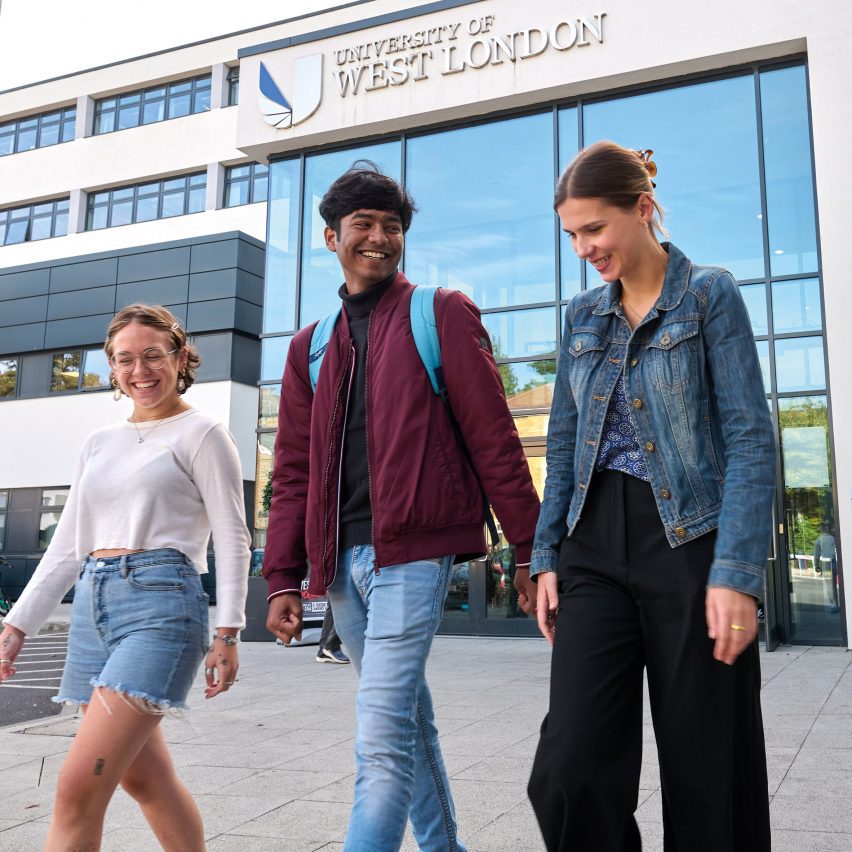 Three students at the University of West London.