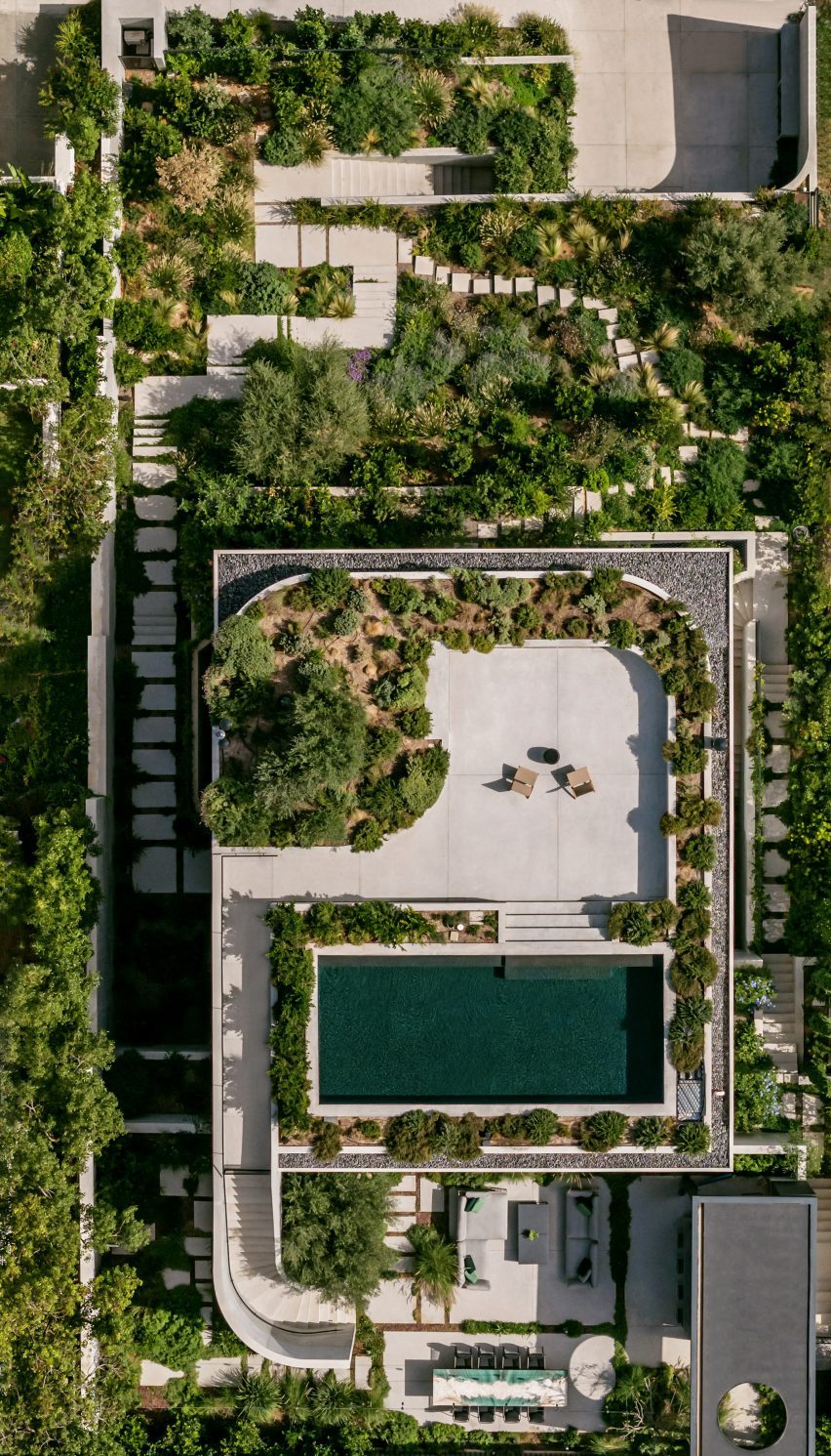 Aerial view of Art House by Kallos Turin