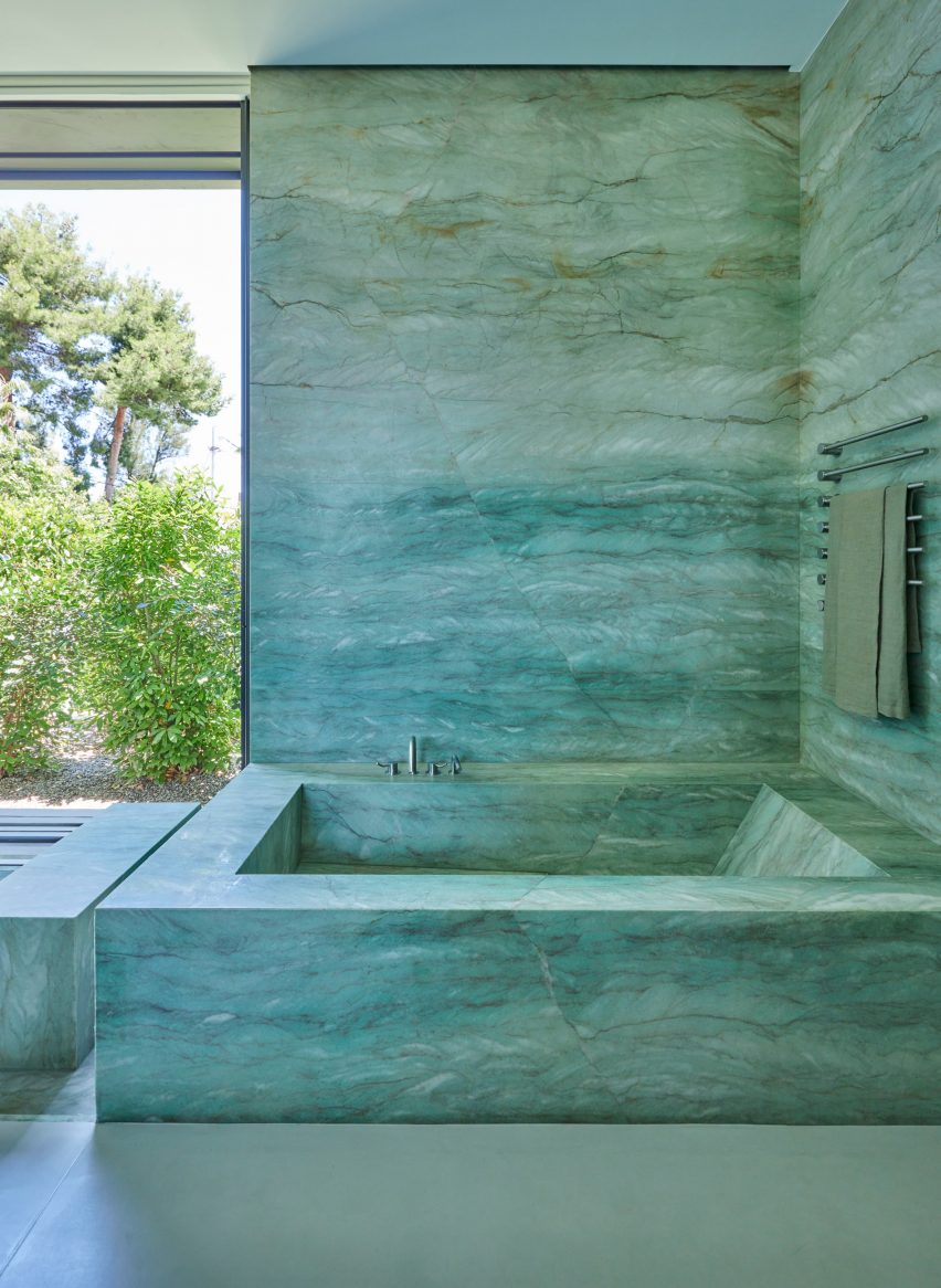 Marble bathtub in Greek house