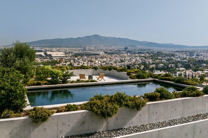 Rooftop swimming pool atop Art House by Kallos Turin