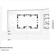 Ground floor plan of Bait Ur Raiyan Mosque in Bangladesh by Cubeinside