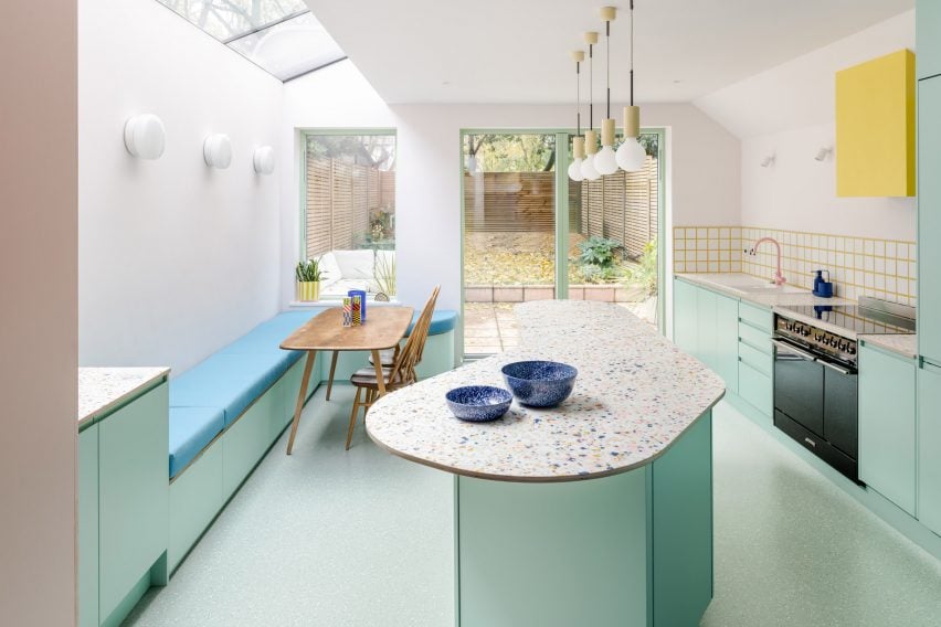 Kitchen island of Beacon House