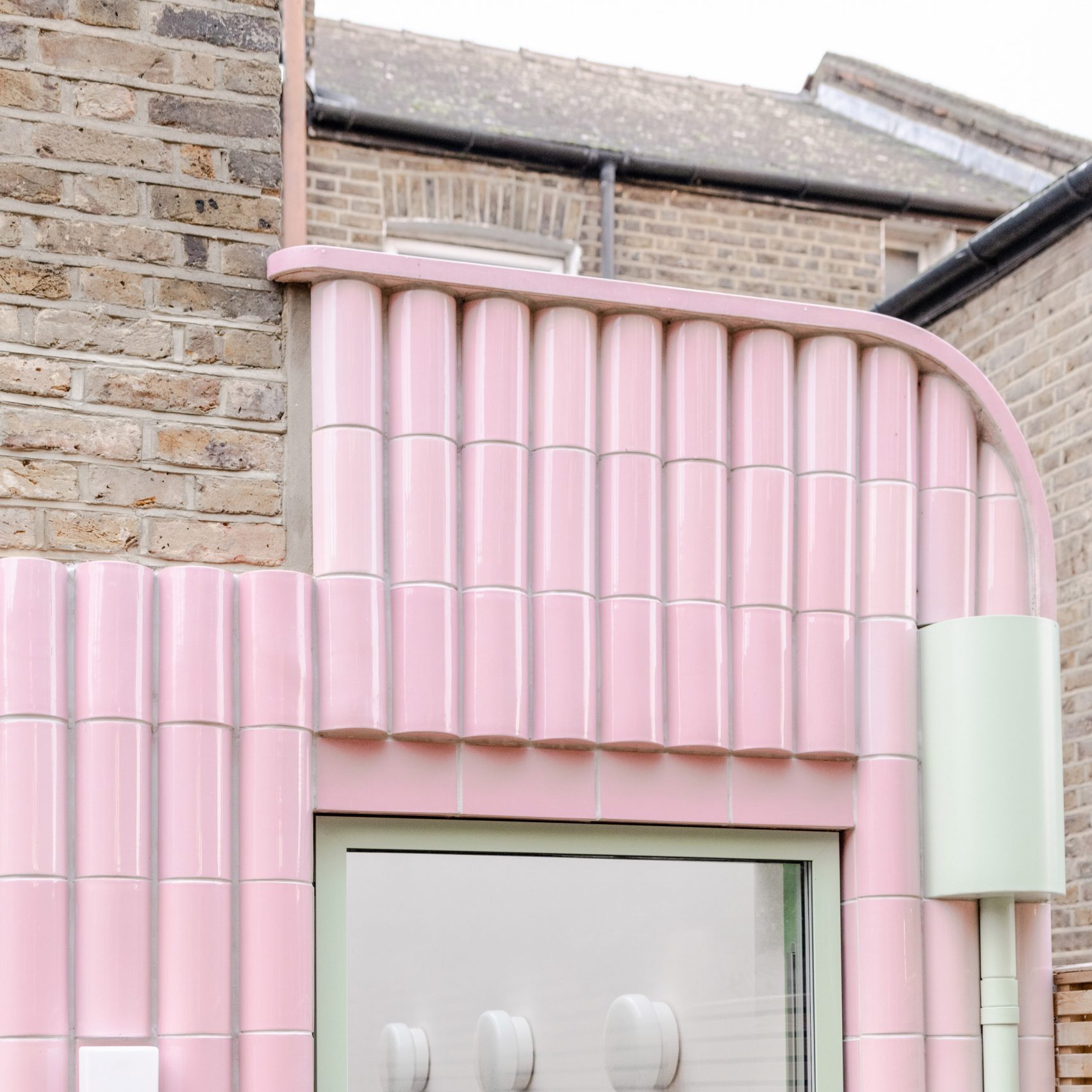 Beacon House extension by Office S&M features bubblegum pink tiles ...