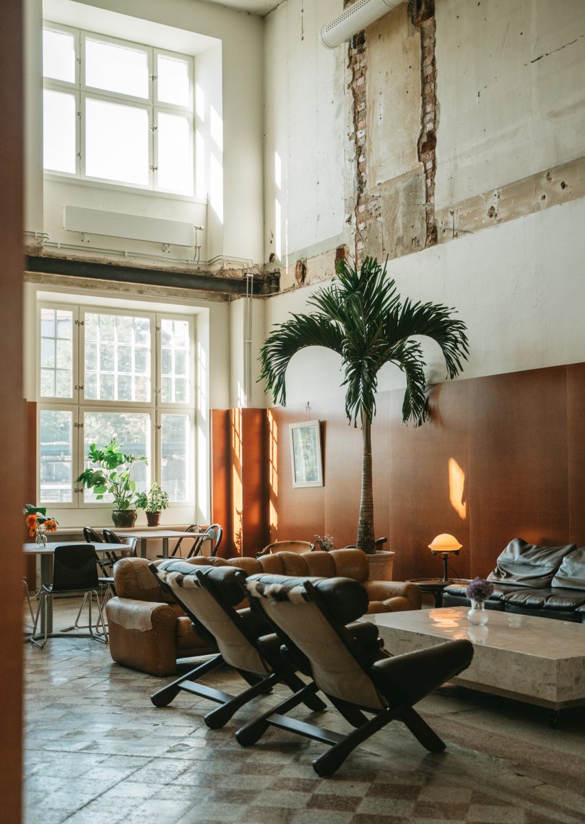 Chairs inside members' club by A House