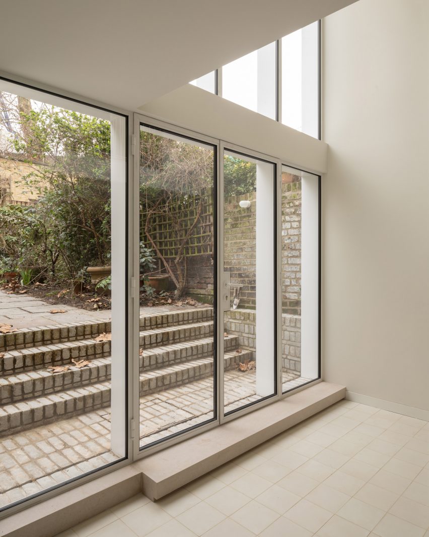 Interior view of extension at London home by EBBA Architects