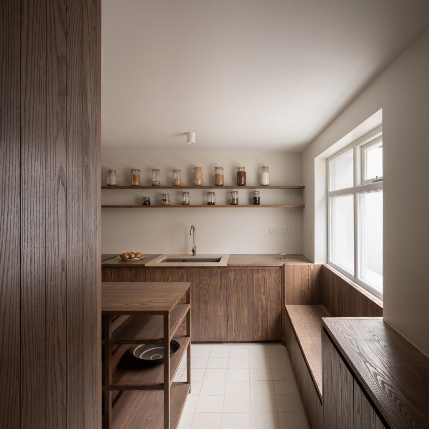 Kitchen interior within Camden Residence house in London