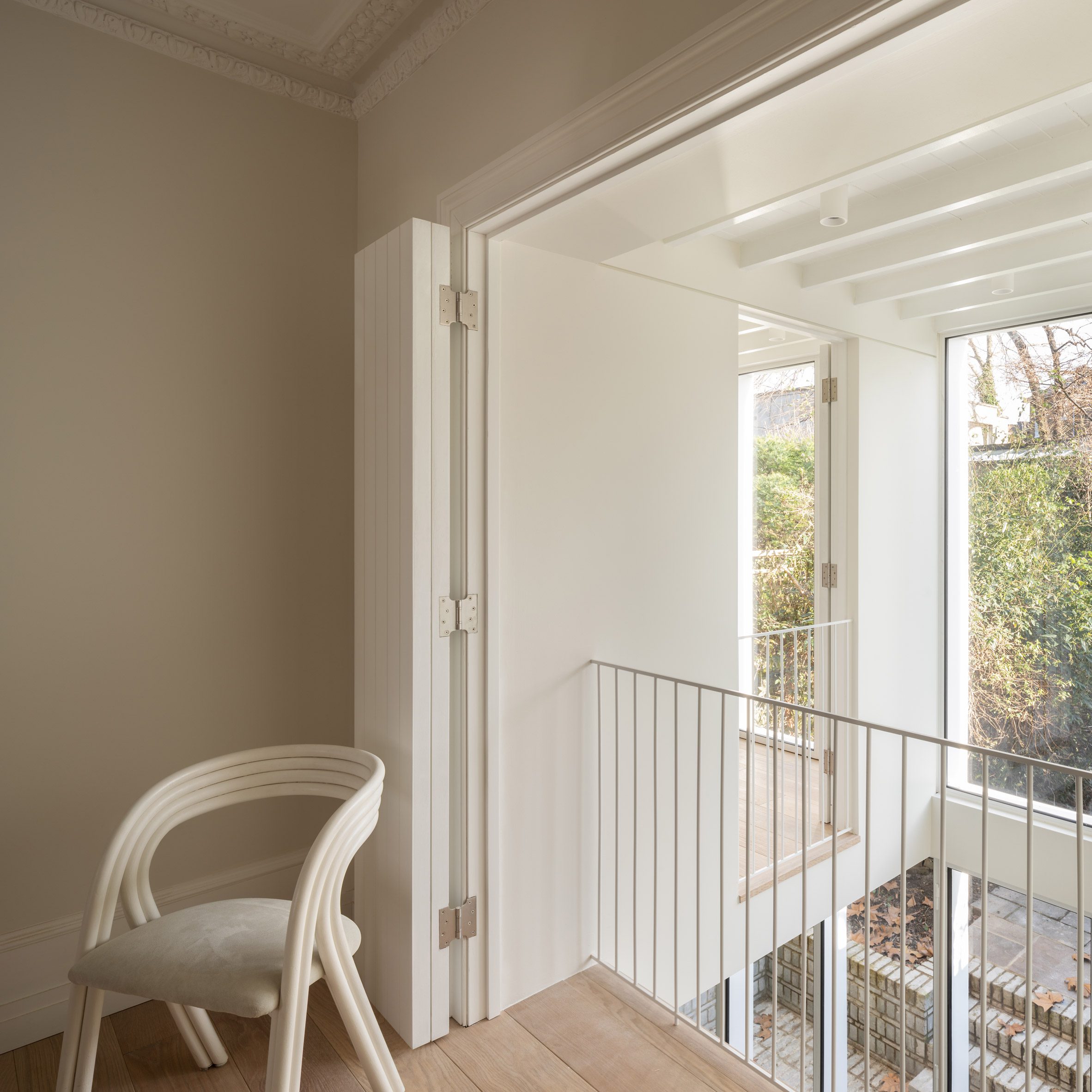 Upper floor within Victorian home extension by EBBA Architects