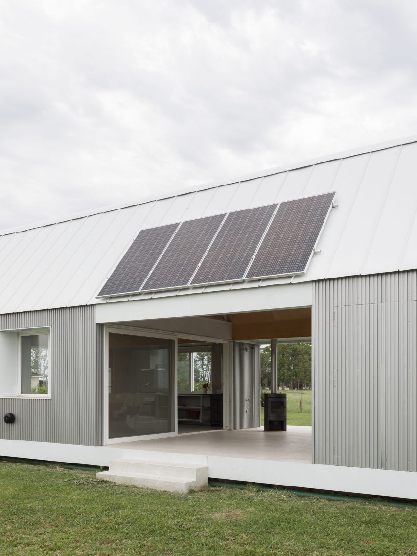 Solar panels on the roof