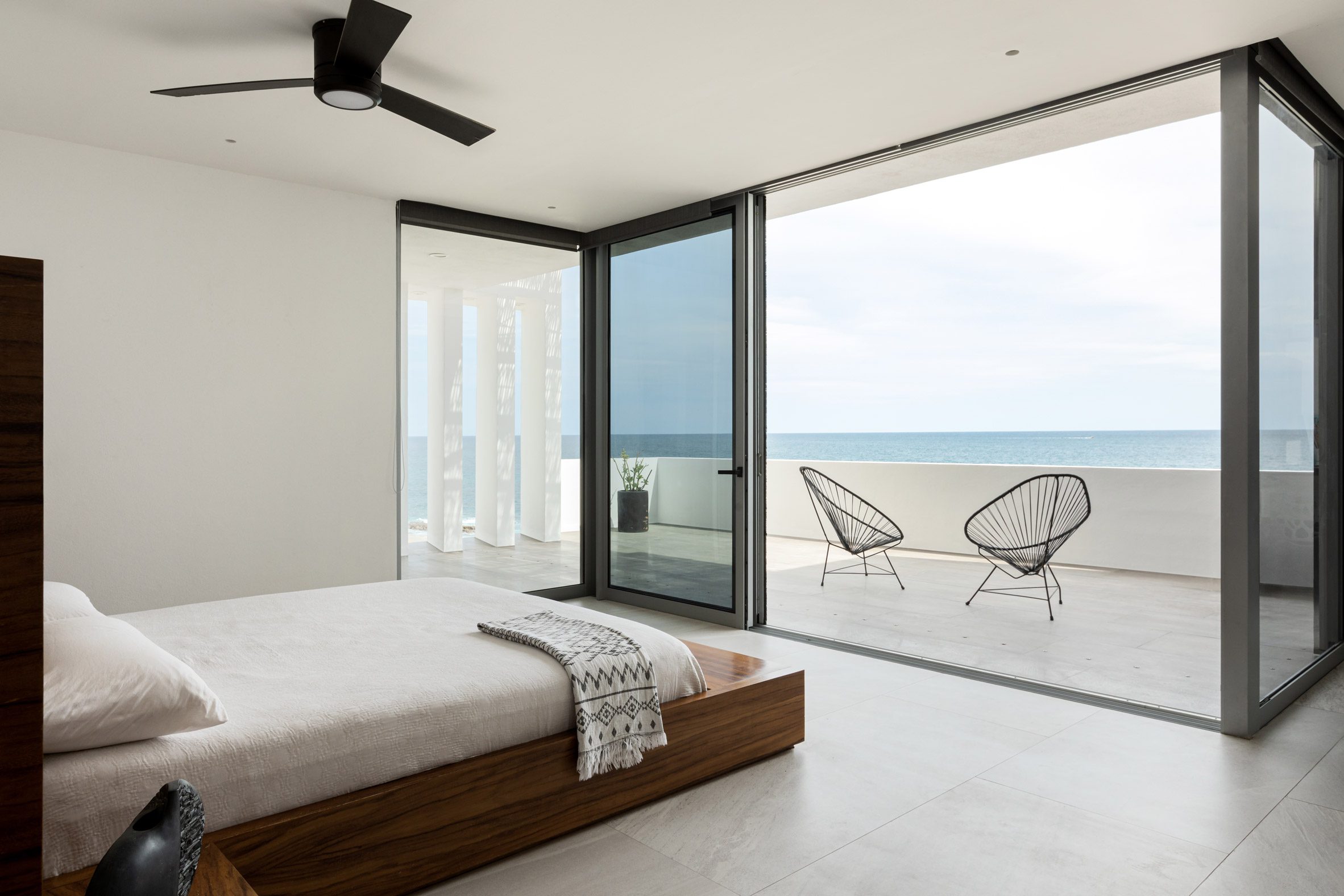 Bedroom looking out to the sea