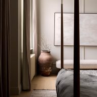 Bedroom interior of Crystal Palace Road house by Benjamin Hale Architects