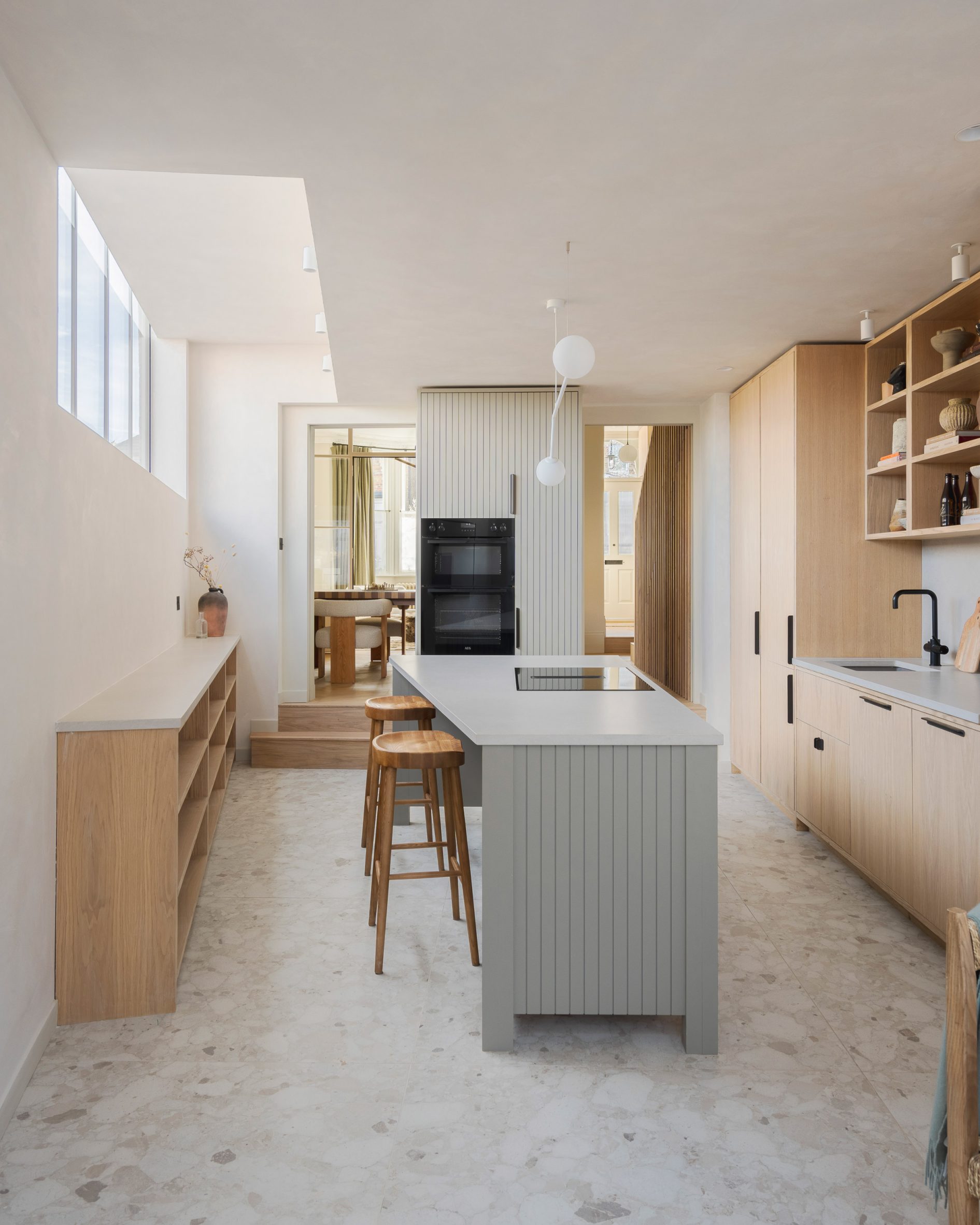 Kitchen interior of Crystal Palace Road house by Benjamin Hale Architects